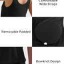 ROSEWE Modest Tankini Swimsuits for Women, Two Piece Athletic Womens Bathing Suits Blouson Tank Tops with Board Shorts (Black, XL)