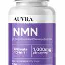 Auvra NMN 10 in 1 Capsules - 1000mg Per Serving, Cellular Energy & Daily Vitality Supplement with NAD+, TMG & Nutrient Blend, Wellness Support Capsules, Dietary Supplement - 120 Capsules, EXP: 04/2028