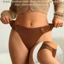 ASIMOON High Waist Bikini Underwear Womens Seamless Lace No Show Panties Soft Stretch High Cut Panties 10 Pack (M)