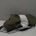 SUNFURA Dog Jacket, Large Dog Coat with Harness Built in, Warm Pet Winter Jacket Zippered Snow Coat with Furry Collar, Waterproof Fleece Snowsuit for French Bulldog, Army Green L