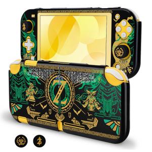 DLseego Protective Case for Switch Lite Version, Hard Shell Cute Cover Case for Games Accessories with 2PCS Thumb Grips Caps - Golden Sword