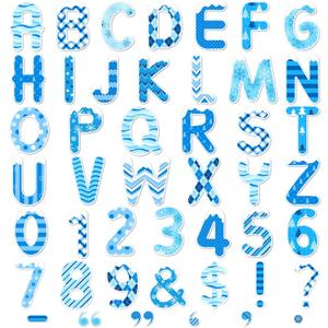 Faccito 176 Pcs Winter Bulletin Board Decorations Christmas Letters Paper Cutouts Numbers Alphabet Punctuation Symbols Combo Accents Blue White Classroom Decorations for Teacher Chalkboard Party