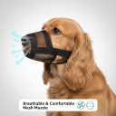 Dog Muzzle for Large Dogs Breathable Air Mesh Muzzle for Large Sized Dog | Mussels for Dogs Grooming | Muzzles to Prevent Biting Barking Chewing | Allows Panting and Drinking