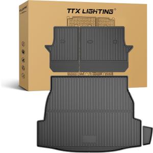 Cargo Liner Compatible with 2019-2024 2025 Toyota Rav4 Trunk Mat - TPE All Weather Back Seat Cover Protector 2025 Rav4 Trunk Liner+Backrest MatsInclud Hybrid