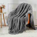 Uttermara Fleece Weighted Blanket for Adults Queen Size 20lbs, Soft Sherpa Weighted Blankets for Sleeping and Calming, Fuzzy Heavy Blanket for Bed and Couch, 60 x 80 Inches, Grey