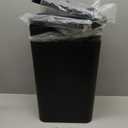 TIPGO Bathroom Trash Can with Lid, 4 Gallon / 15 Liter Small Garbage Can, Press Top Bin, Plastic Wastebasket with Pop-Up Lid for Bedroom, Living Room, Office (Black, 2 Pack)