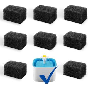 Cat Water Fountain Filters, Pack of 8 Cat Fountain Sponge Filter Pre-Filter Sponges for 84oz/2.5L Automatic Cat Fountain