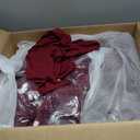 WELMATCH Burgundy Stretch Spandex Chair Covers - 50 PCS Wedding Events Party Universal Dining Decoration Scuba Elastic Chair Covers Good (Burgundy, 50)