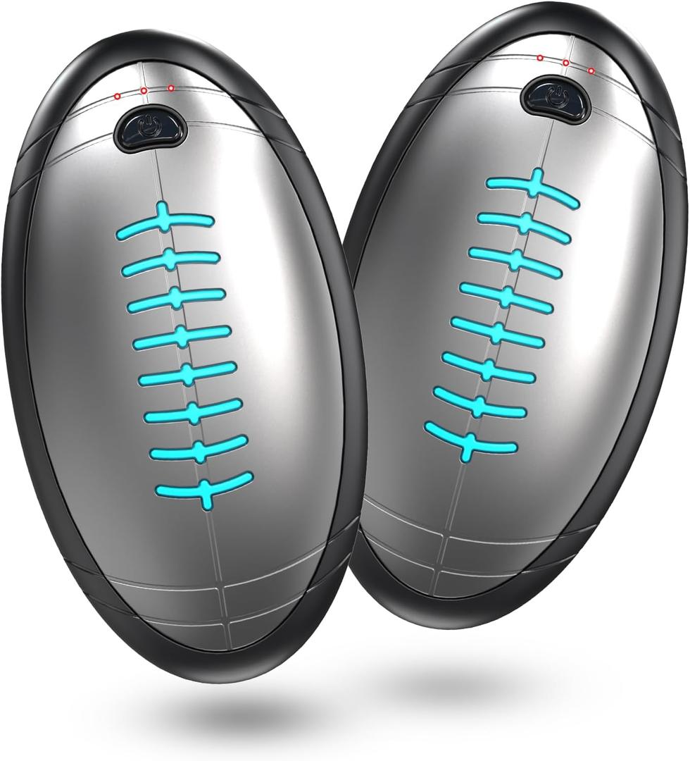 Hand Warmers Rechargeable - 2 in 1 Electric Hand Warmers 4000mAh, Light Sleek Stylish, UL Certified, 3 Heat Settings,12 Hours Heat,Winter Warm Gifts for Men/Women Camping Hunting Outdoor Sports (Silver)