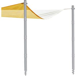 Shade Sail Poles 12 FT, Heavy Duty Sun Sail Poles for Sun Shades Outdoor, with Adjustable D-Clamps, 2.36" Diameter Screw-in Shade Sail Pole Kit for Outdoor, Garden, Backyard, 2 Packs