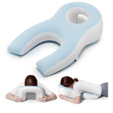 Memory Foam Face Down Pillow After Eye Surgery- Whole BBL Pillow Face Down for Stomach Sleep, Massage-Blue