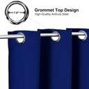 ChrisDowa Grommet Blackout Curtains for Bedroom and Living Room - 2 Panels Set Thermal Insulated Room Darkening Curtains (Royal Blue, 38W x 45L)