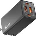 TOZO USB C Fast Foldable Wall Charger PD Power Adapter 4 Ports Compatible with MacBook Pro/Air, iPad Pro, USB-C Laptops, iPhone 14/13/12/Pro/Pro Max, Samsung S22/21, (Cable not Included)