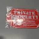 2 x Private Property No Soliciting No Trespassing No Loitering Sign for House and Yard 14 x 7 Inches Signs with 28 Inches Long Stake Rust Free Aluminum Metal (Red/White, 14" x 7")