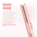 Hair Straightener and Curler 2 in 1 by BeKind Flex, 360 Hair Styler Flat Iron for All Styles, Floating Plates Design, Airflex Lower Temp for Better Styling, Gift for Girls and Women (Peach)