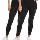 Balance Collection Women's Easy 25" High Rise Ankle Legging-2 Pack (Black)