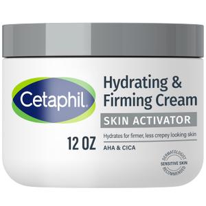Cetaphil Skin Activator Hydrating & Firming Body Cream 12oz, Mandelic Acid (AHA) and Centella Asiatica (CICA) Cream, Hydrates and Firms Aging Skin, Anti-Aging Skincare, 12 oz