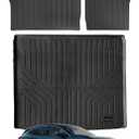 Trunk Mat & Backrest Mat for 2025 Murano TPE All Weather Protection Cargo Liner with Velcro Rear Seats Backrest