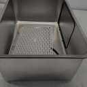 Stainless Steel Litter Box with Lid  Dog Proof, XL Enclosed Metal, High Side, Odor Control, for Big Cats & Multi-Cat Household, Black, Dubble Entry (Top and Side)