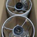 Set of 2 Ceramic Table Lamp for Bedroom, Small Table Lamp White Farmhouse Rustic Lamp Set Bedside Table Lamps for Nightstand Side Table Lamps for Living Room, 13.7IN