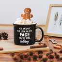 YHRJWN Funny Coffee Mugs for Men Women, Yet Despite the Look on My Face You Are Still Talking Funny Coffee Cup, Sarcastic Gag Gifts for Coworker Boss, Christmas Birthday Gifts for Friends 15 Oz (Black)