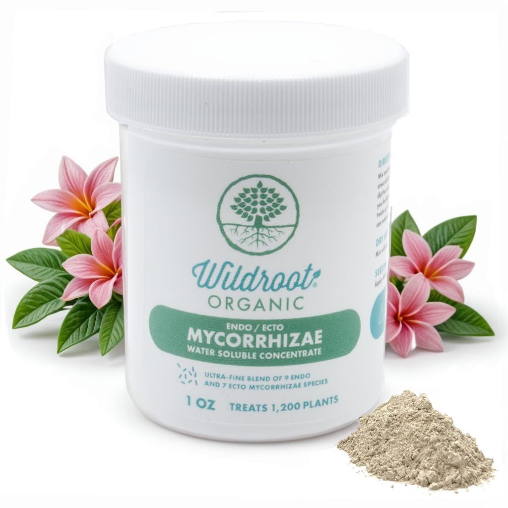 Mycorrhizae 16 Species Inoculant (1 oz) Improves Drought Tolerance + Saves Precious Water + Fertilizer, Root Stimulator  Explodes Root Growth [1 oz Treats 1,200 (4 inch) Plants]