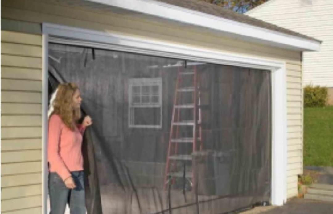 Snap On Screens 8' x 7' Garage Screen, includes Zipper & Storage Kit, Easy Assembly, Easy Pass Through