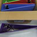 Amazon Basics 3 Ring Binder, 2 inch Round Rings, Holds 375 Sheets, Two Interior Pockets, Assorted Colors, 4-Pack