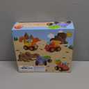 Inertia Toy Early Educational Toddler Baby Toy Friction Powered Cars Push and Go Cars Tractor Bulldozer Dumper Cement Mixer Engineering Vehicles Toys for Children Boys Girls Kids Gift 4PCS, bright colour