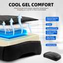 DREAMIZER Cool Gel Motorcycle Rear Passenger Seat Compatible with Honda Rebel 1100 CMX1100 CM1100 2021 2022 2023 2024 2025, Motorcycle Solo Seat Pillion Cushion Pad, Rhombic