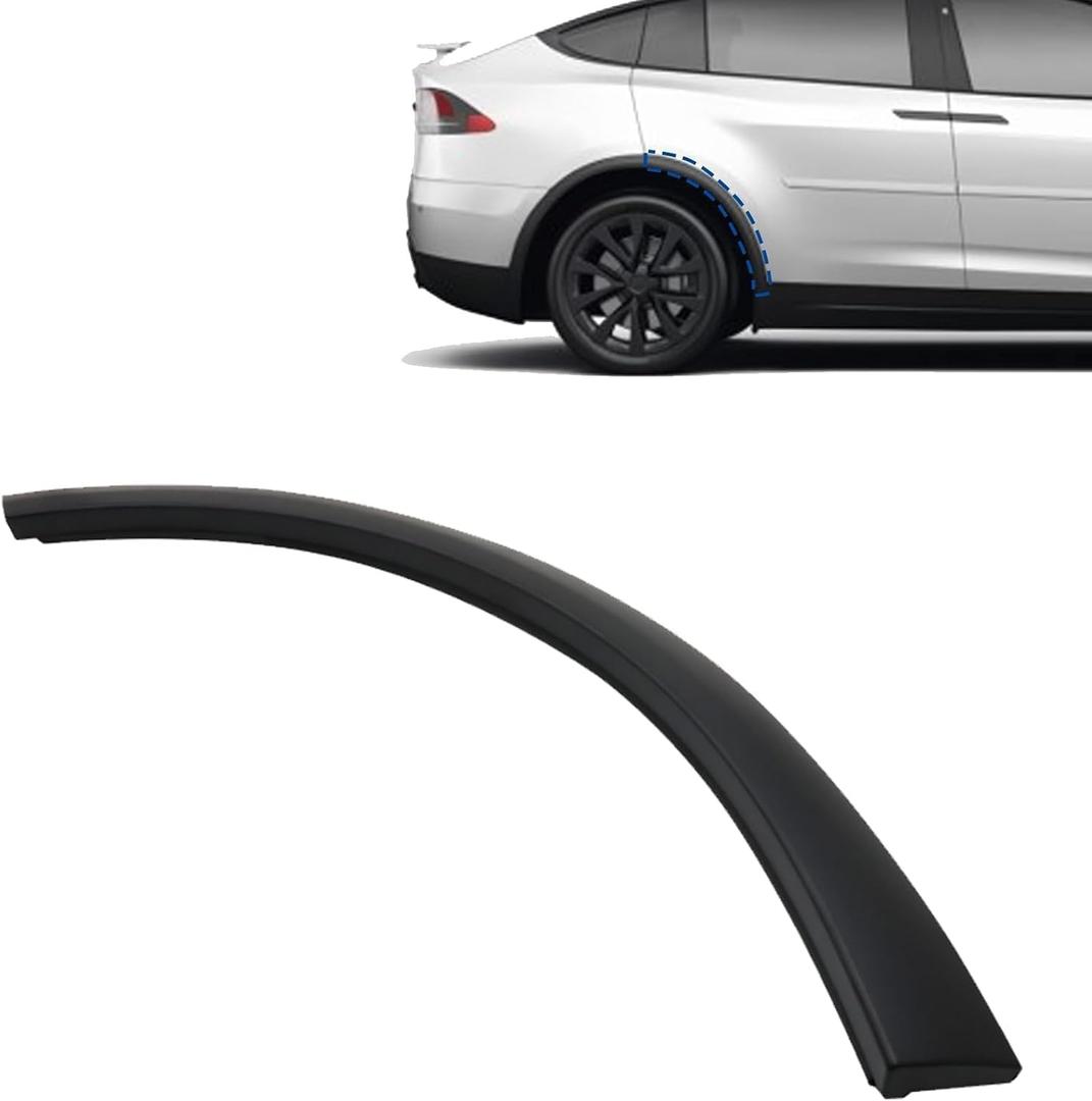 SecosAutoparts Door Section Wheel Eyebrow Arch Trim Rear Right Compatible with Tesla Model X 2016-2024 Replace# 104589500E