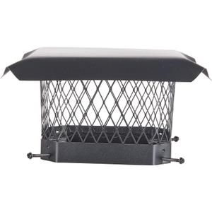 Shelter 9" x 9" Single Flue Bolt-On Chimney Cap, Fully Assembled, Galvanized Steel