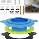 Elastic Wax Ring Toilet Repair Kit - No Wax Mess Installation, Premium Toilet Seal and Gasket Replacement - Fits 3"/4" Drain Pipes, DIY and Professional Toilet Repair Solution