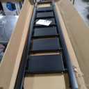 6 Step Ladder for 12 Feet High Ceiling, Lightweight Aluminum Folding Step Stool with Convenient Handgrip, Stepladders with Anti-Slip and Wide Pedal for Home Use Space Saving - Black