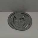 Fitvids Cast Iron 1-Inch Standard Weight Plate for Strength Training & Weightlifting, 5 LB Pair, Gray