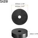 uxcell 4pcs Rubber Spacers 70mm OD, 12mm ID, 20mm Height Round Anti Vibration Spacer Rubber Bushing Grommets Thick Rubber Washers for Home Car Accessories