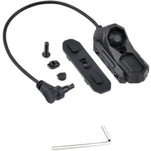 Tactical Modular Wire Dual Button Remote Activation Pressure Switch for M600/M300 Series Scout Flashlight and Light (Crane Laser Plug, Black)