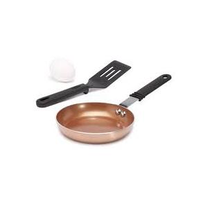 Kitchen Extras Mini Fry Pan Set Copper Includes: 5.5in Mini Fry Pan w Spatula