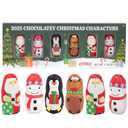 5 x Mini Chocolatey Christmas Characters, Individually Foil Wrapped Pieces, Stocking Stuffer Candy, 1.38 Ounces (EXP 04/27/26)