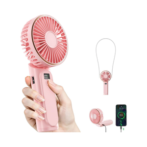 Portable Handheld Fan, 4000mAh, 180 Adjustable, 6 Speed Wind, USB Rechargeable Foldable Fan with Real-Time Display