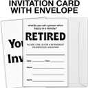 2 x LyoGao Funny Retirement Party Invitations With Envelopes (20 Pack) - Retired Party Fill in Invites Cards