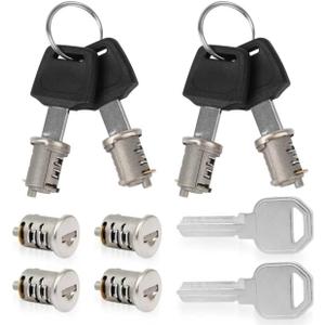 Lock Cylinders 8 Pack for Yakima Car Roof Rack System, Lock Cores for Yakima Lockable Accessories, Includes 8 Cores, 4 Keys & 2 Control Keys