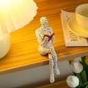 Home Decor Thinker Statue Pulp Reading Women Aesthetic Bookworms Abstract Sculpture Decoration for Home, Office, Living Room