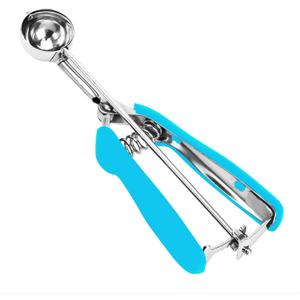 Mini Cookie Scoop, 2Tsp/10ml/0.34oz Cookie Scoops for Baking, 18/8 Stainless Steel Cookie Scooper for Baking, Cookie Dough Scoop with Non-slip Grip (Blue)