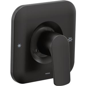 Moen T2811BL Rizon Posi-Temp Pressure Balancing Modern Shower Trim Kit, Valve Required, Matte Black