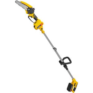2 in 1 Cordless Pole Saw & Mini Chainsaw 6-inch Brushless Electric Chain Saw with 2 x 1.5Ah Battery 5.9 Feet MAX Reach Pole Saw for Tree Pruning Aerial Logging Landscaping yellow