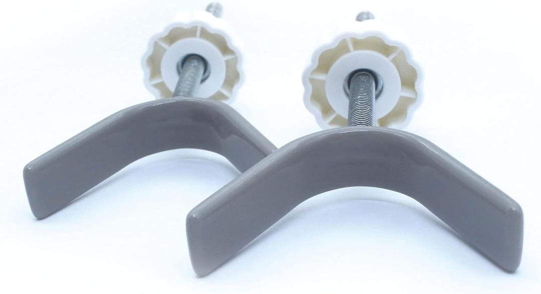 Baby Gate Banister Adapter Y-Spindle Rods - M8 (8mm) for Pressure Mounted Baby and Pet Safety Stair Gates with Extra Long Wall Mounting Screws Rod & Bolts (Y-Grey-Pack of 2)
