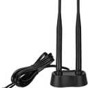 Eightwood 9dBi Dual Band WiFi Antenna 2.4GHz 5GHz RP-SMA WiFi Antennae with Magnetic Base and 6.5ft Extension Cable for PC Desktop Computer PCIe Bluetooth Wireless Network Card,WiFi Router