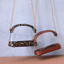 Clear Cross Body Bag with Vegan Leather Trim Stadium Approved Women Shoulder Handbag