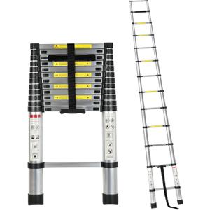 12.5FT Telescoping RV Ladder, Portable Aluminum RV Telescoping Ladder Compatible with Lippert On-The-Go Receiver, 350lbs Capacity